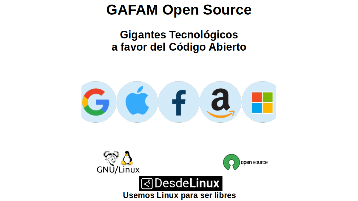 GAFAM Open Source: Gigantes Tecnológicos a favor del Código Abierto