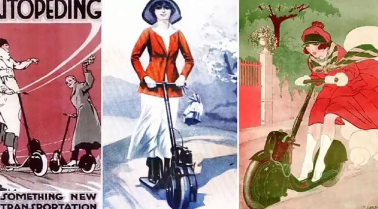 Avance historia patinetes eléctricos Autoped mujeres